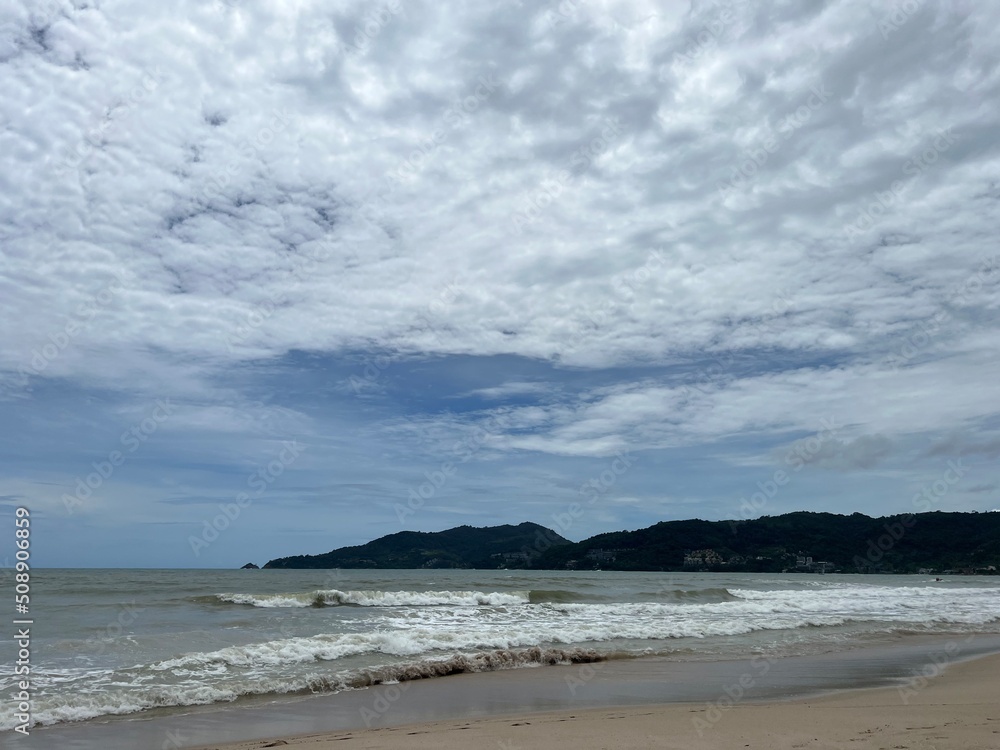 Beautiful sea and sky of Patong beach in Phuket