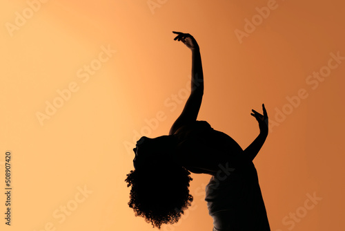 Afro Woman Dancing Silhouette © santypan