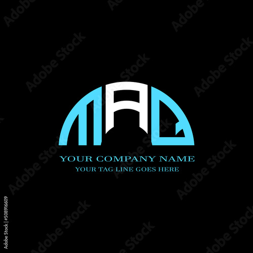 MAQ letter logo creative design with vector graphic photo