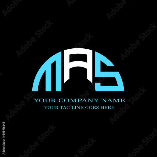 MAS letter logo creative design with vector graphic