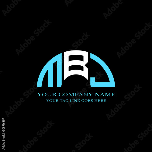 MBJ letter logo creative design with vector graphic photo