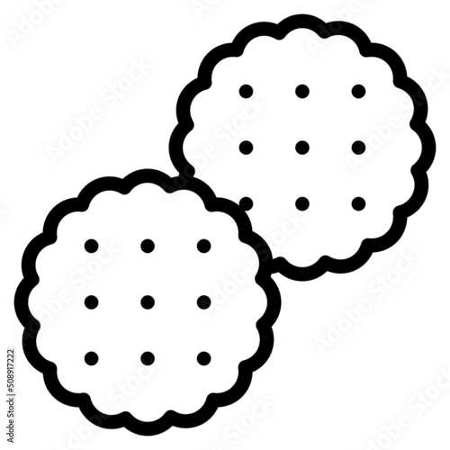 biscuits line icon