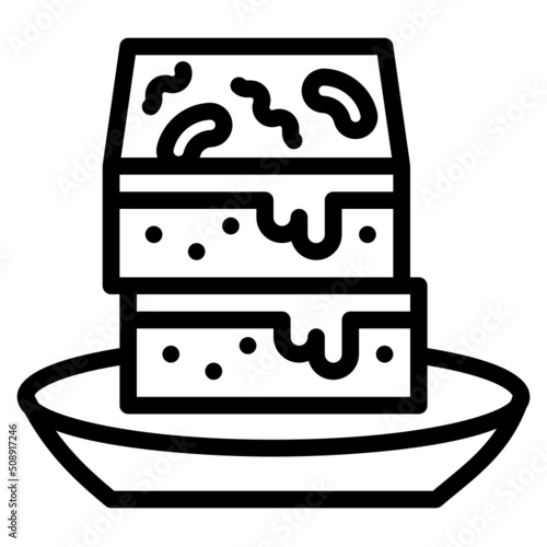 brownie line icon