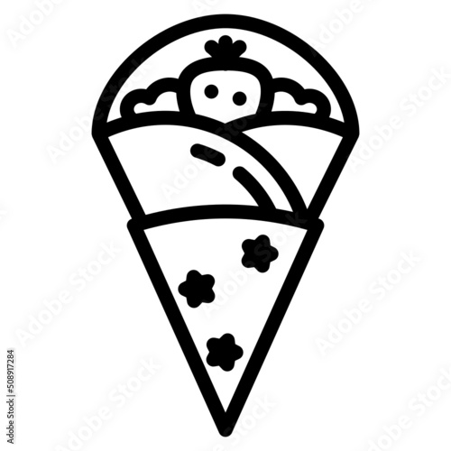 crepe line icon