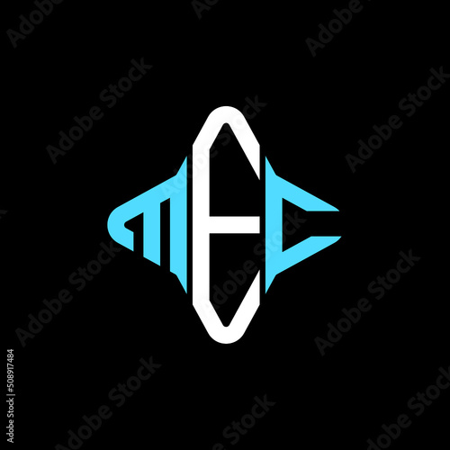 MEC letter logo creative design with vector graphic