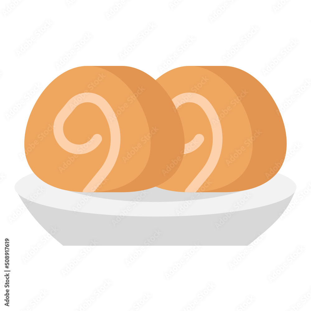 roll flat icon roll flat icon