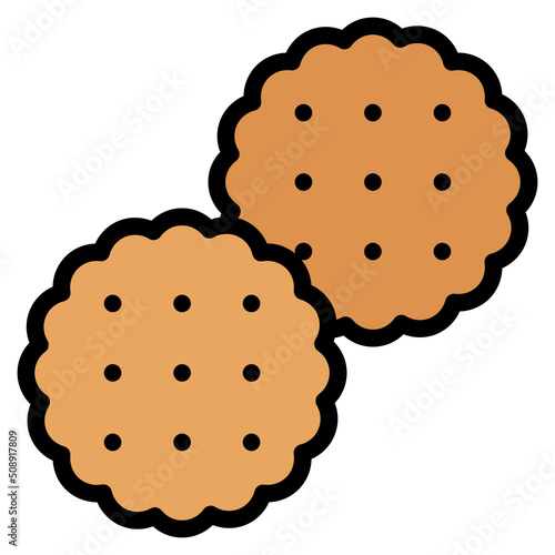 biscuits line icon