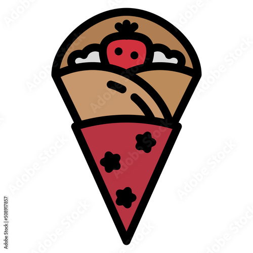 crepe line icon