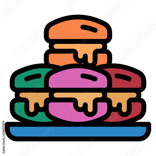 macaron line icon