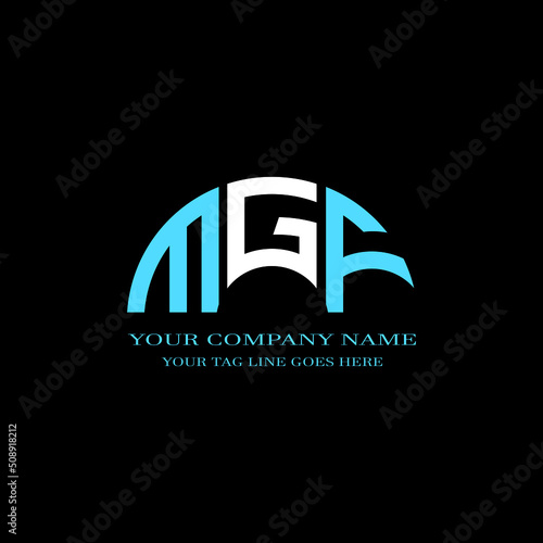 MGF letter logo creative design with vector graphic photo