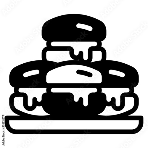 macaron glyph icon
