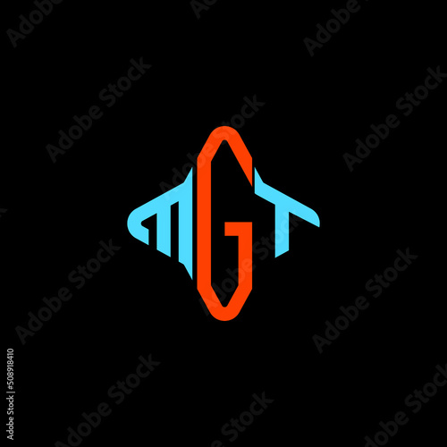 MGT letter logo creative design with vector graphic photo