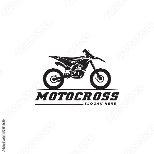 Cross motorcycle logo in silhouette style