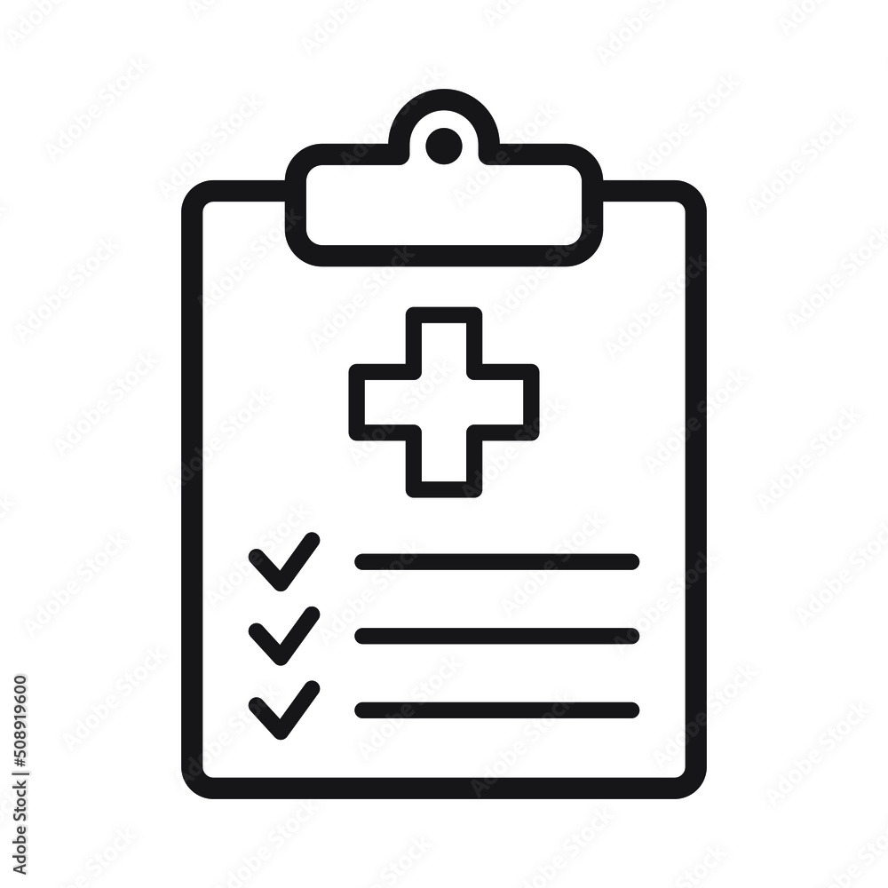 Medical record icon, medical report icon, vector isolated Medical record icon, medical report icon, vector isolated