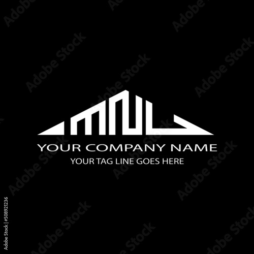 MNU letter logo creative design with vector graphic photo