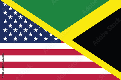 USA Jamaica friendship national flag cooperation diplomacy country emblem