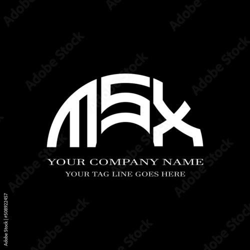 MSX letter logo creative design with vector graphic photo