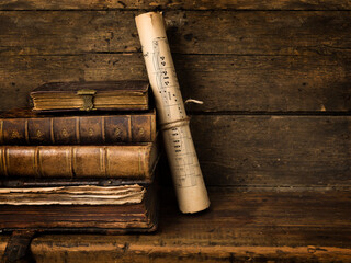 Very old books and music paper