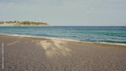 View of San Pol Beach in Costa brava, Spain photo
