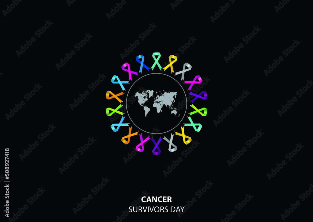 Cancer Survivors Day Awareness Concept. Cancer Survivors Template for background, Banner, Poster, Card Awareness Campaign. vector illustrations