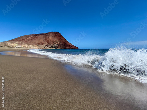 Montaña Roja - Playa Tejita - Médano - Granadilla Abona - Tenerife - Canary Islamds - Atlantic ocean coast beach photo