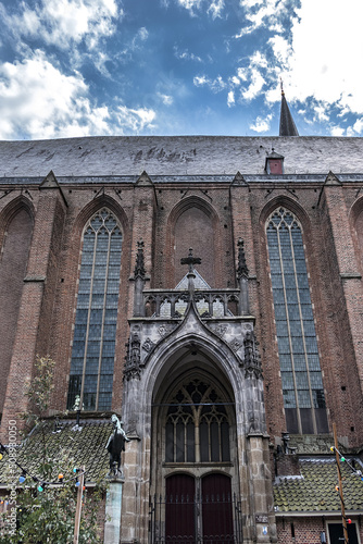 St. George’s Church (Sint Joriskerk, 1200 - 1375-1450) at the Garden square (De hof) in the medieval center of the Dutch historic city of Amersfoort. the Netherlands. photo