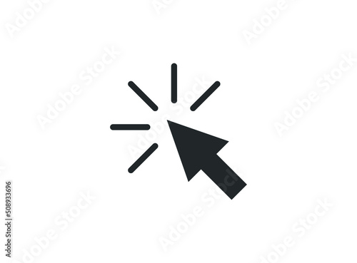 Click icon vector. Cursor sign