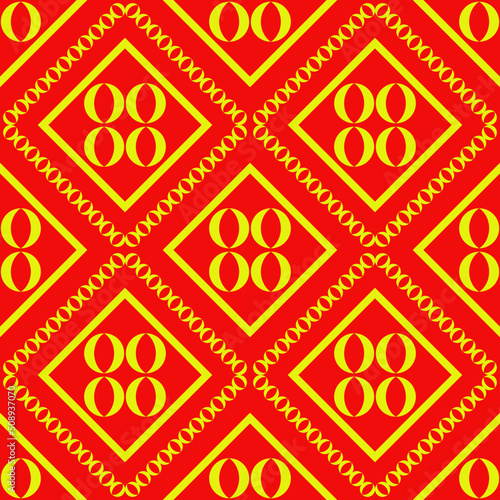 colourful asian geometric fabric pattern
