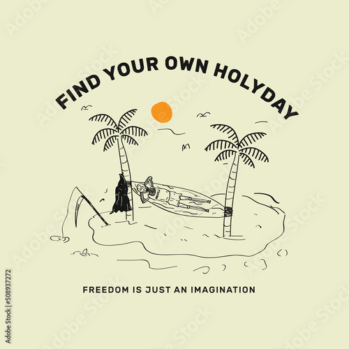 Graphic t-shirt design, vector illustration for t-shirt