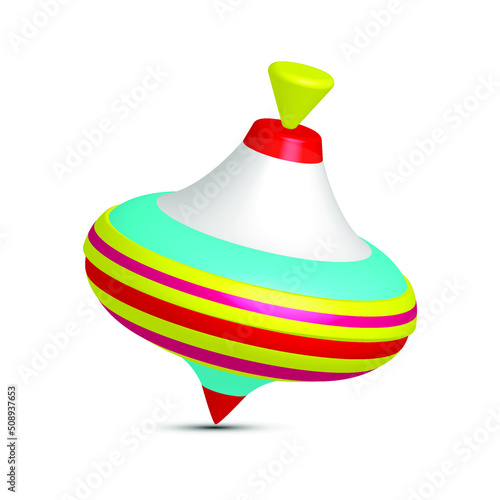 children's toy yula. cartoon style vector. Yula