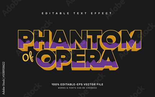 Phantom of opera editable text effect template
