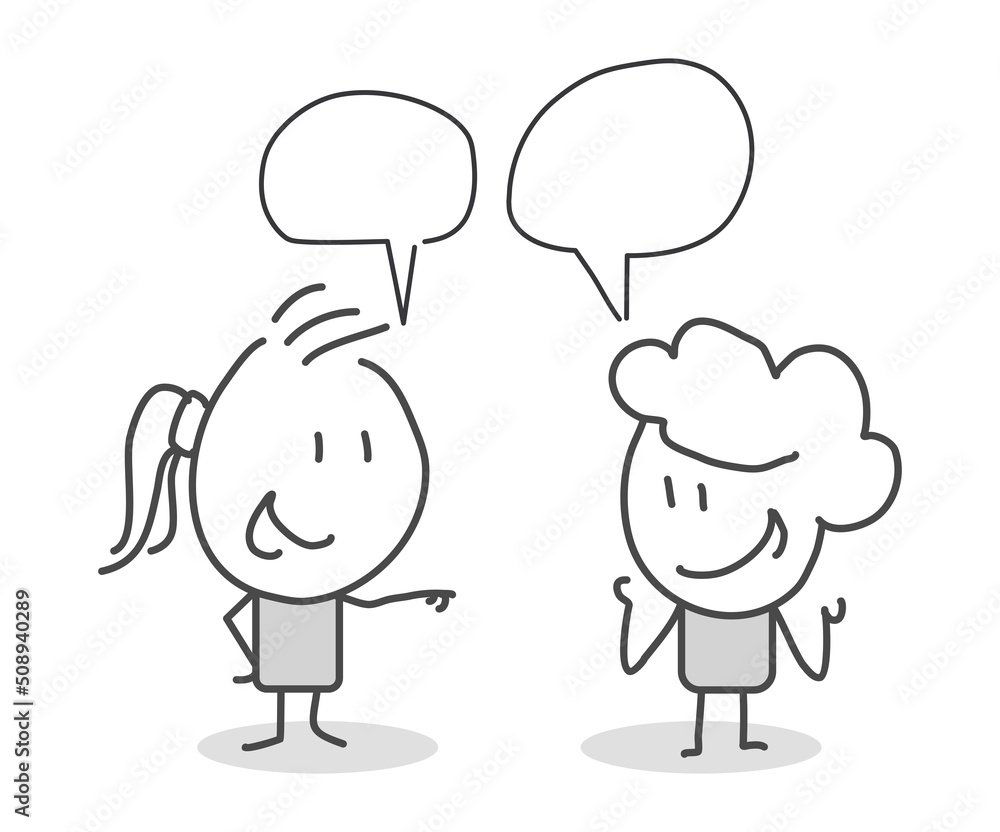 Stick figures. People with speech bubbles. Cartoon style. Social networks, news, social networks, chat, dialogue speech bubbles. Stick figures. People with speech bubbles. Cartoon style. Social networks, news, social networks, chat, dialogue speech bubbles.