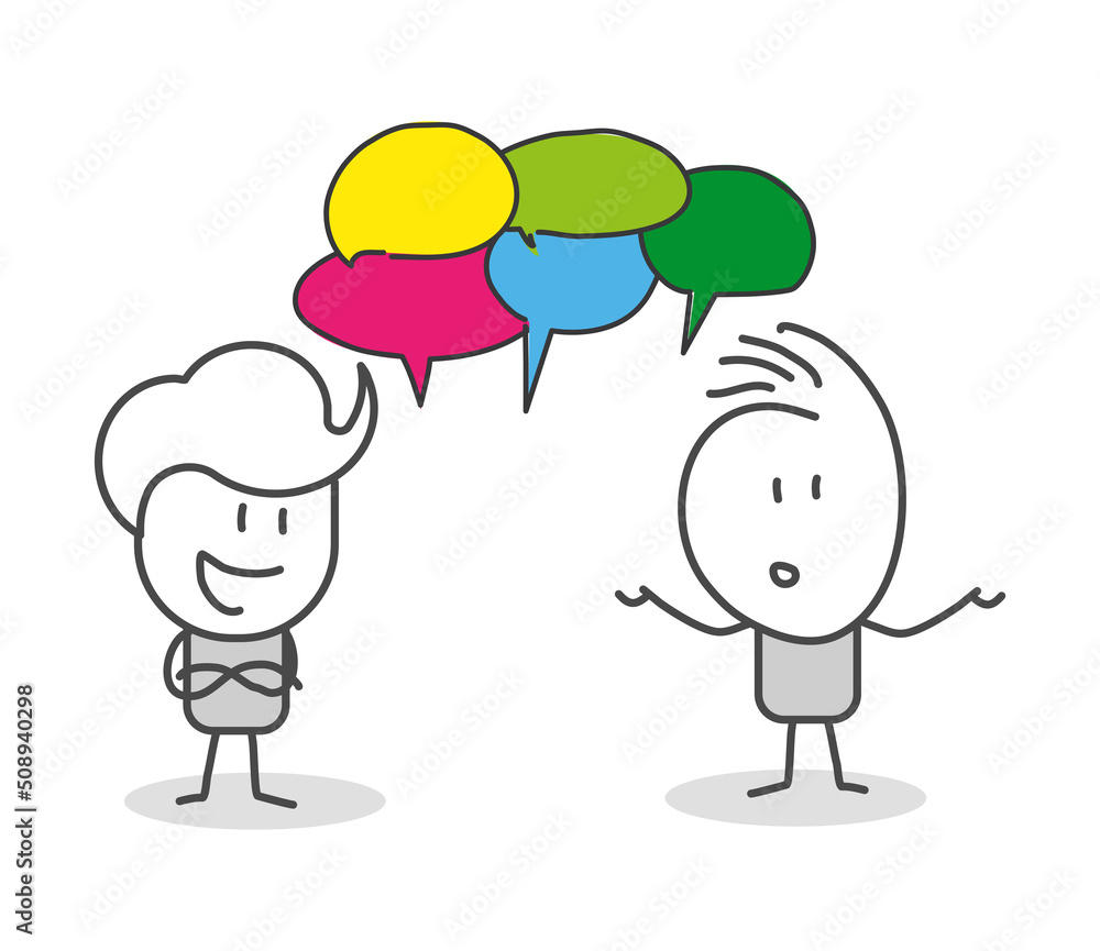 Stick figures. People with speech bubbles. Cartoon style. Social networks, news, social networks, chat, dialogue speech bubbles. Stick figures. People with speech bubbles. Cartoon style. Social networks, news, social networks, chat, dialogue speech bubbles.