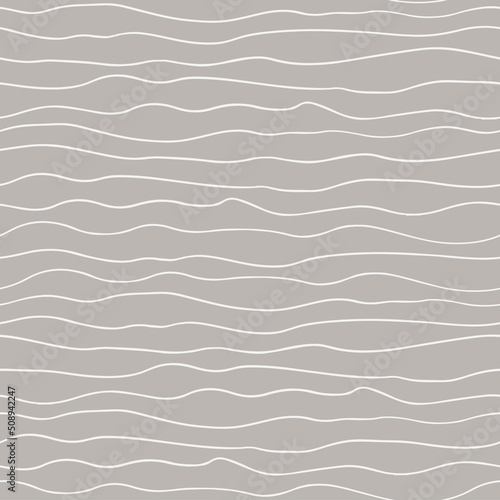 Seamless pattern with hand drawn waves