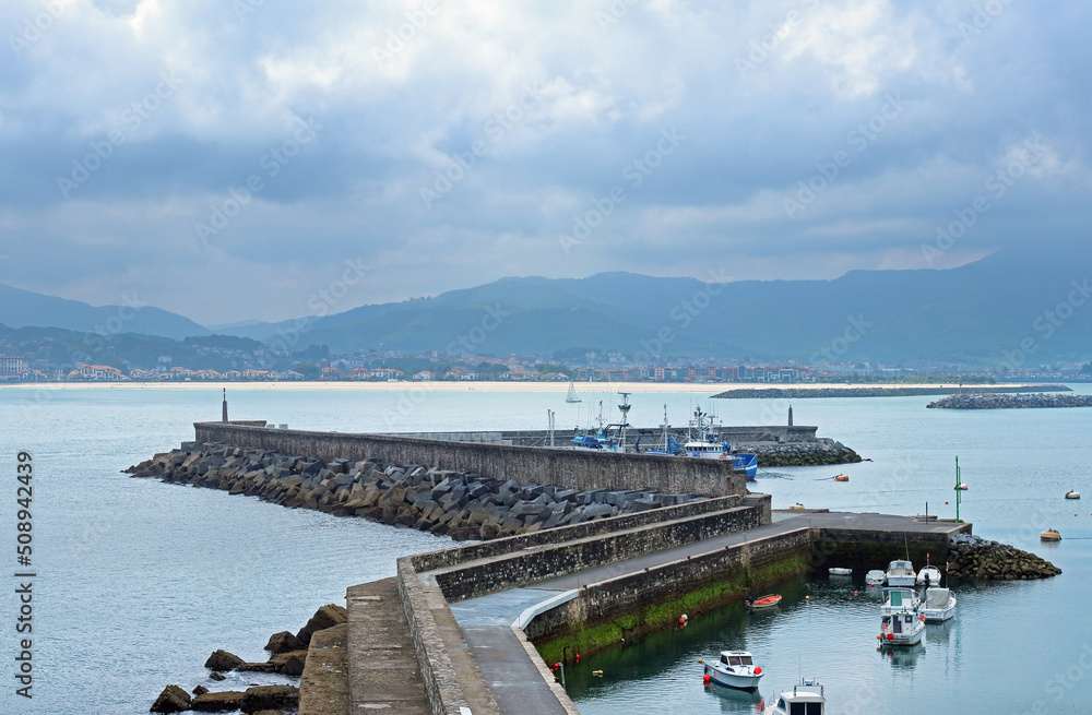 Marina of Hondarribia, in Spanish Basque Country. 