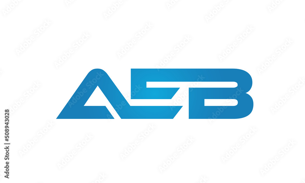 Connected AEB Letters logo Design Linked Chain logo Concept Connected AEB Letters logo Design Linked Chain logo Concept