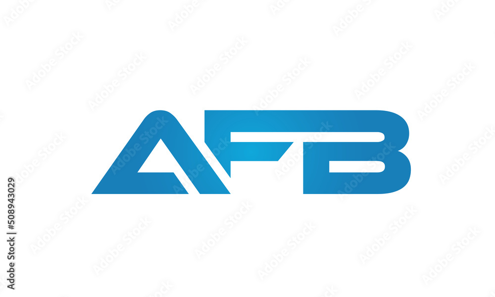 Connected AFB Letters logo Design Linked Chain logo Concept Connected AFB Letters logo Design Linked Chain logo Concept