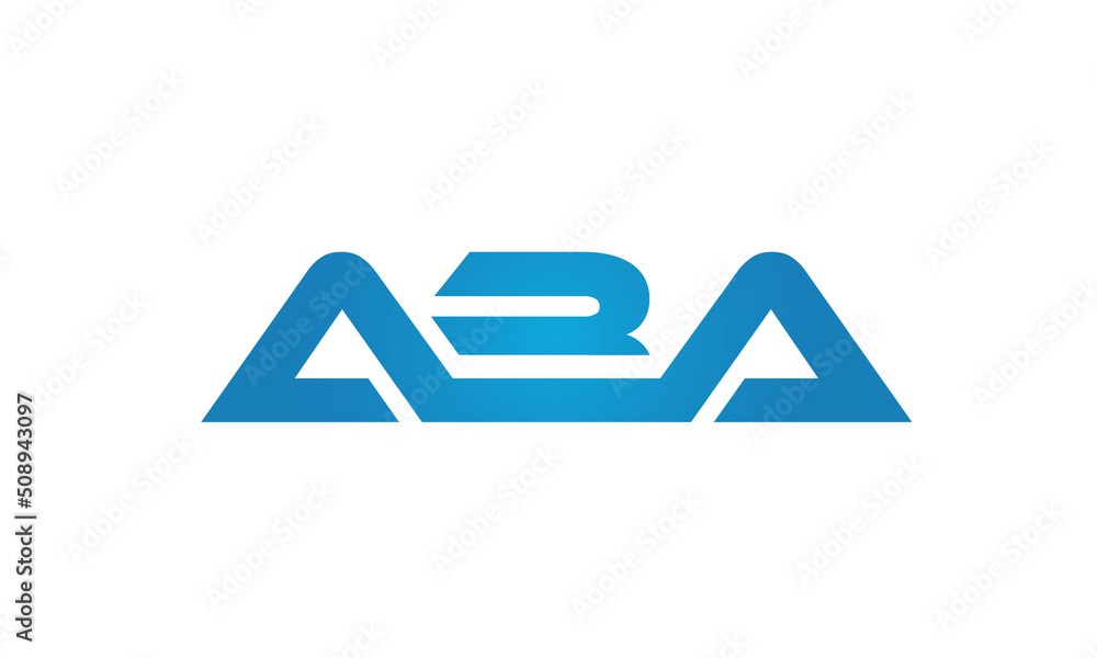 Connected ABA Letters logo Design Linked Chain logo Concept Connected ABA Letters logo Design Linked Chain logo Concept