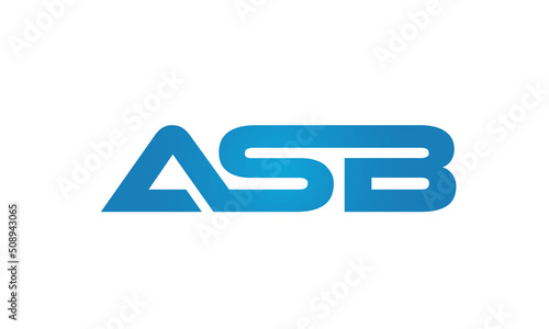 Connected ASB Letters logo Design Linked Chain logo Concept © PIARA KHATUN