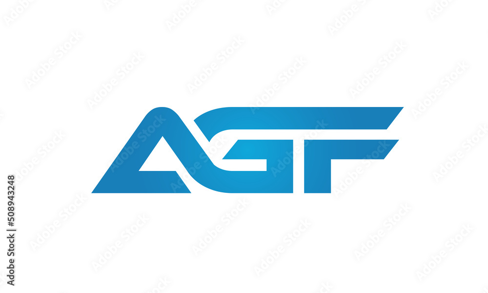 Connected AGF Letters logo Design Linked Chain logo Concept Connected AGF Letters logo Design Linked Chain logo Concept