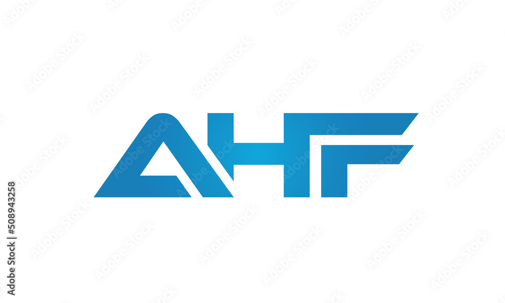 Connected AHF Letters logo Design Linked Chain logo Concept Connected AHF Letters logo Design Linked Chain logo Concept