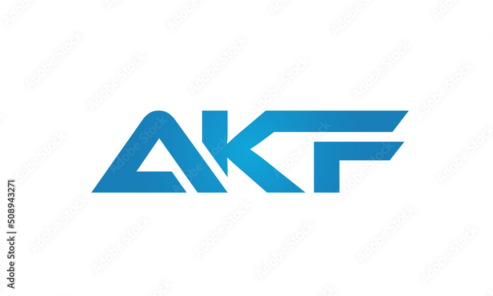 Connected AKF Letters logo Design Linked Chain logo Concept Connected AKF Letters logo Design Linked Chain logo Concept