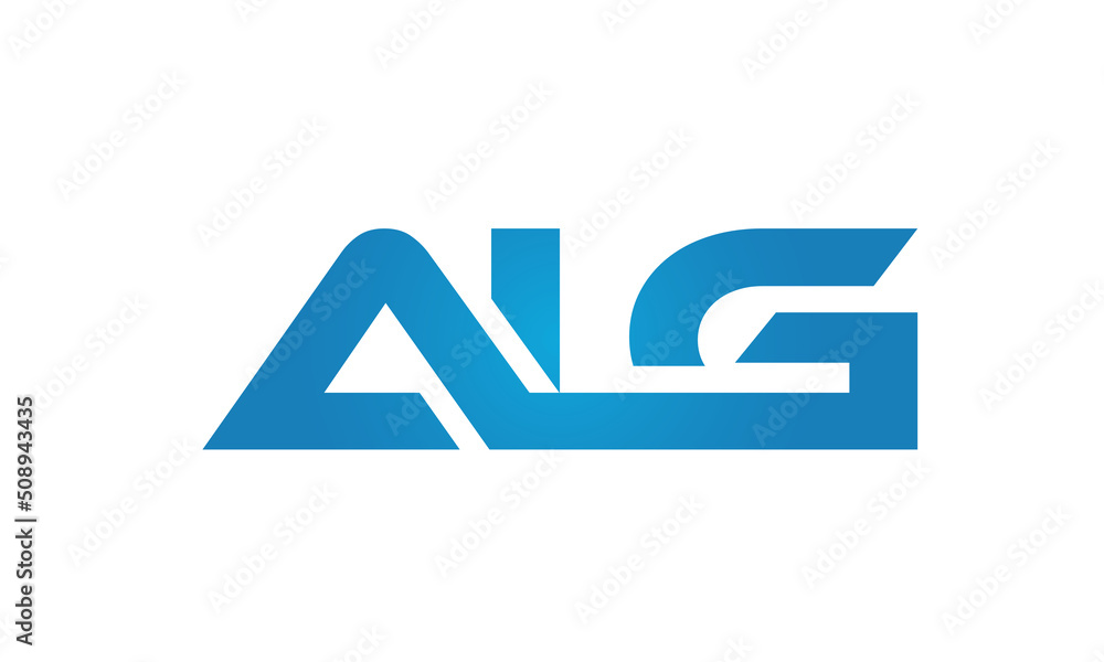 Connected ALG Letters logo Design Linked Chain logo Concept Connected ALG Letters logo Design Linked Chain logo Concept