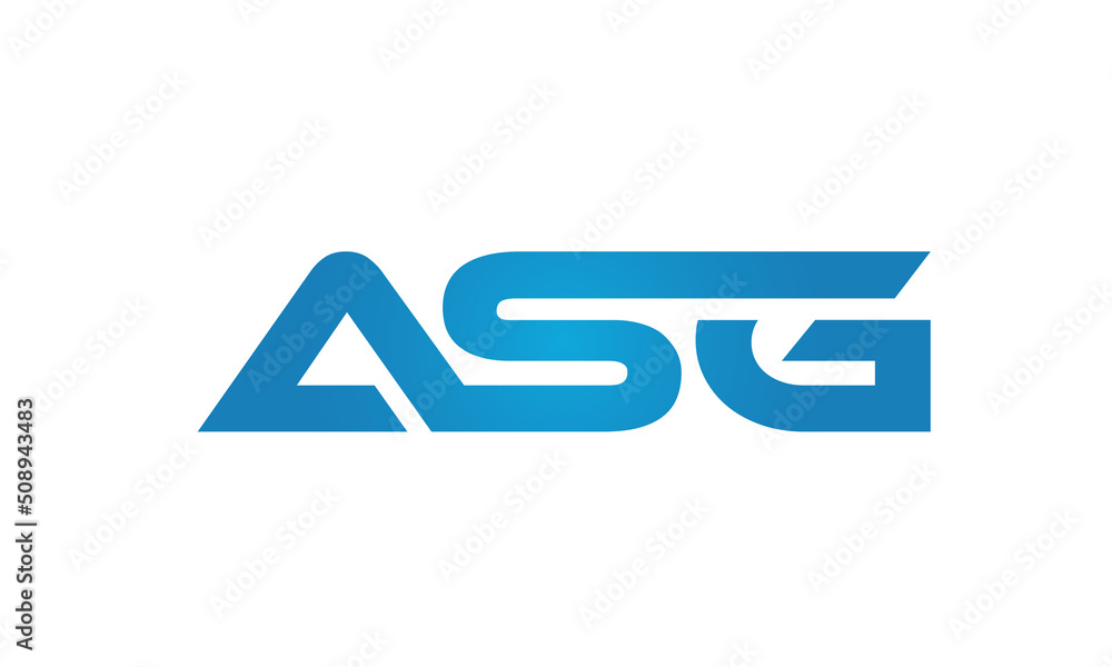 Connected ASG Letters logo Design Linked Chain logo Concept Connected ASG Letters logo Design Linked Chain logo Concept