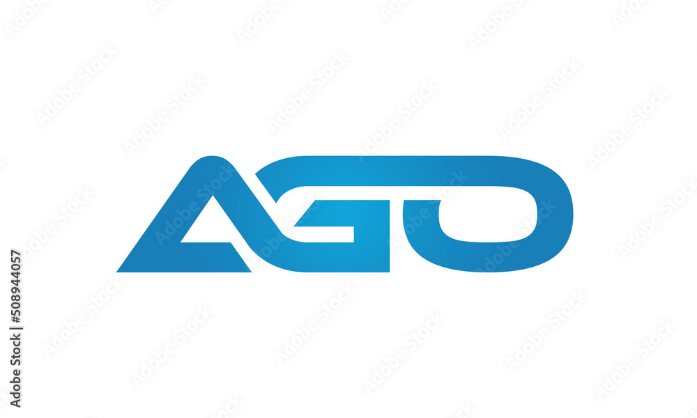 connected AGO Letters logo Design Linked Chain logo icon connected AGO Letters logo Design Linked Chain logo icon