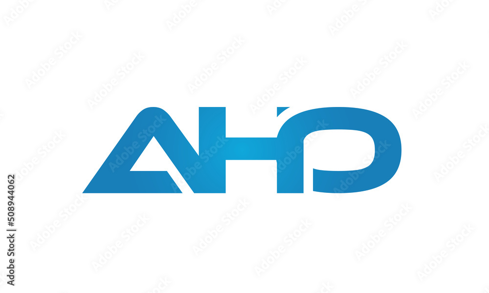 connected AHO Letters logo Design Linked Chain logo icon connected AHO Letters logo Design Linked Chain logo icon