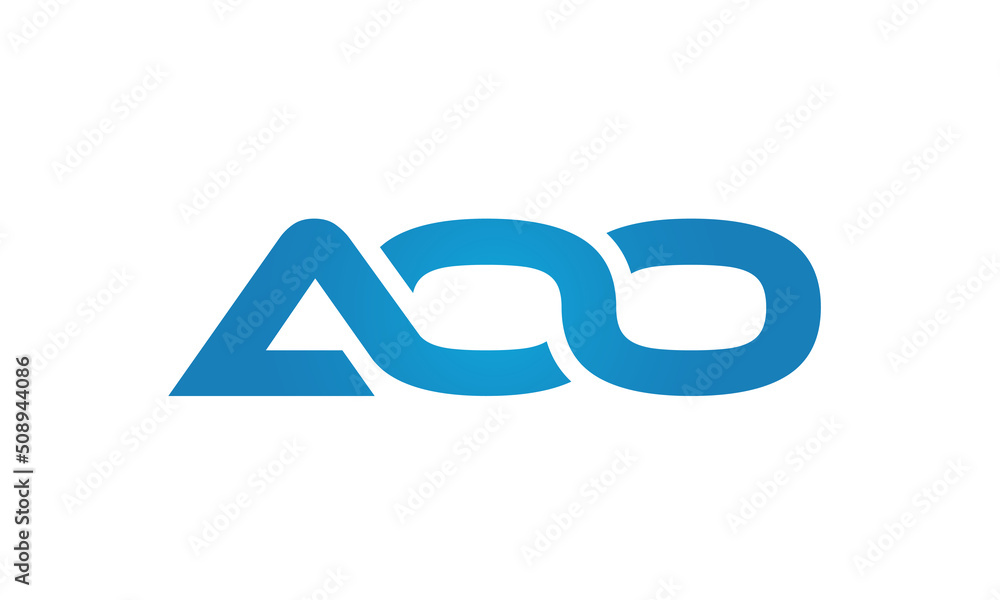 connected AOO Letters logo Design Linked Chain logo icon connected AOO Letters logo Design Linked Chain logo icon