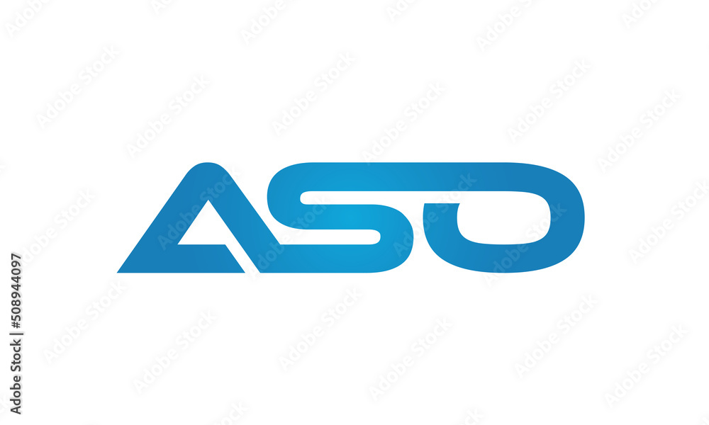 connected ASO Letters logo Design Linked Chain logo icon connected ASO Letters logo Design Linked Chain logo icon