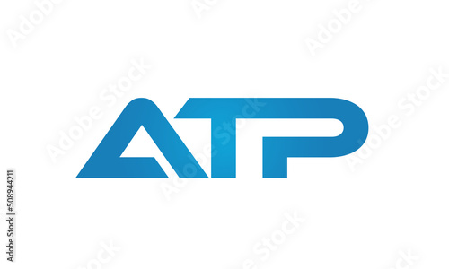 connected ATP Letters logo Design Linked Chain logo icon 