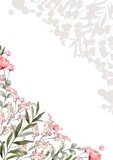 Watercolor of botanical template background vector design